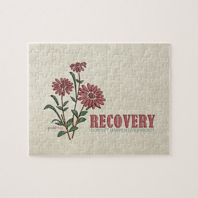 Recovery Doesn't Happen Overnight (Recovery Quote) Jigsaw Puzzle (Horizontal)