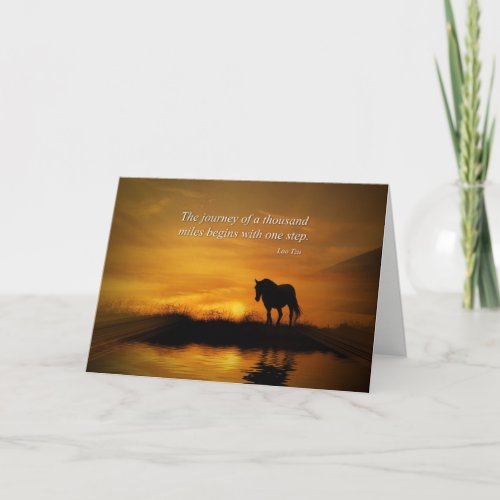 Recovery Encouragement Horse and Laz Tao Card