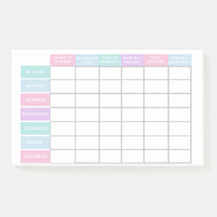 Recovery Encouragement Womens Sobriety Checklist Post-it Notes