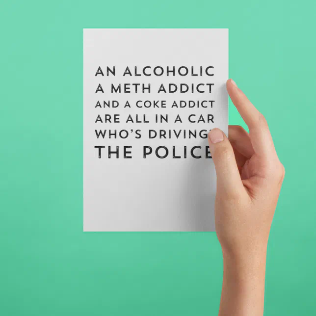 Recovery Humor Sarcastic 12 Step Greeting Card | Zazzle