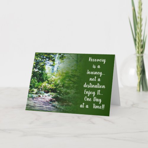 recovery is a journey 23 greeting card