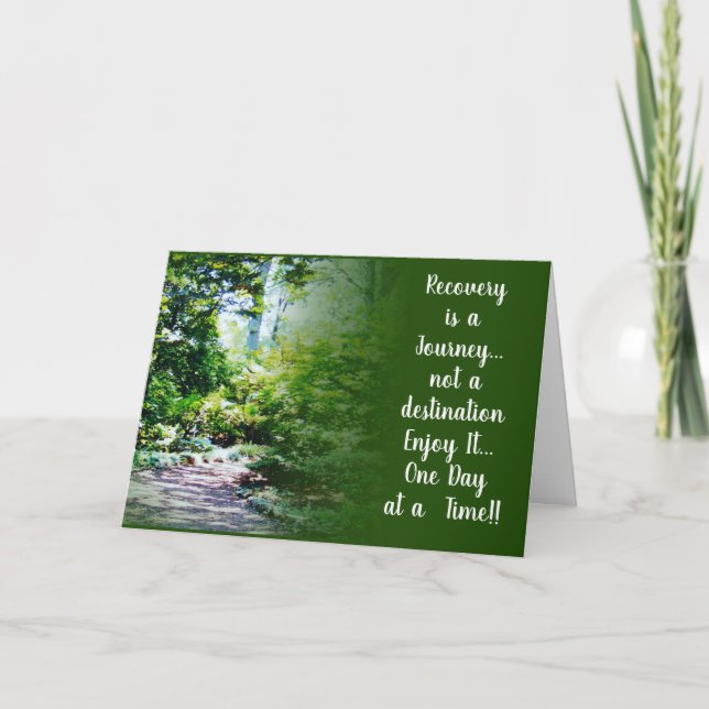 recovery is a journey 23 greeting card (Front)