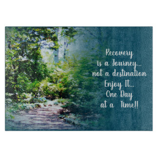 Recovery is a Journey cutting board 25