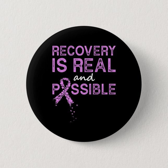 Recovery Is Real And Possible End Addiction Overco Button (Front)