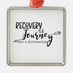 Recovery Journey Arrow Metal Ornament