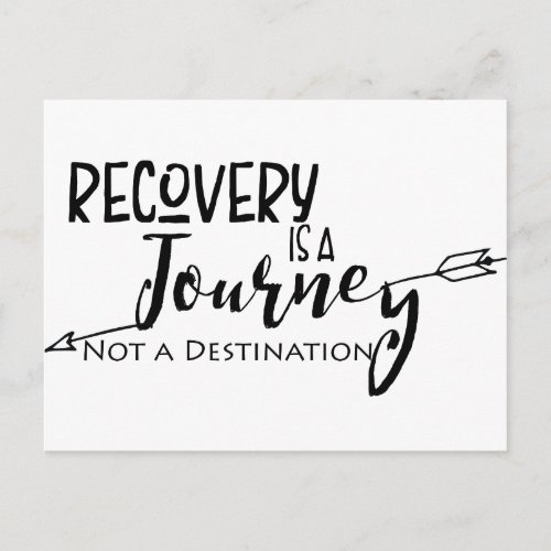 Recovery Journey Arrow Postcard