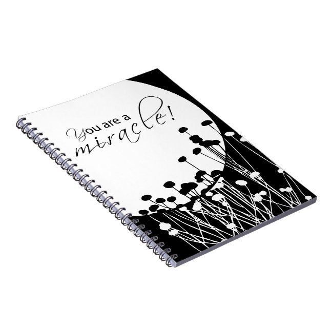 Recovery Miracle, Black and White Notebook (Right Side)