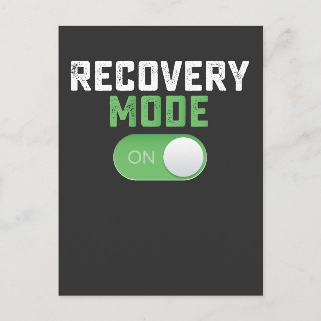 Recovery Mode On Get Well Invitation Postcard (Front)
