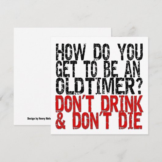 Recovery Old Timer Joke (Front/Back)