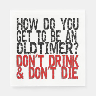 Recovery Old Timer Joke Napkins