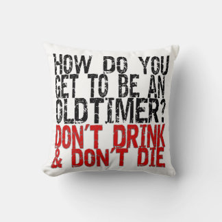 Recovery Old Timer Joke Throw Pillow
