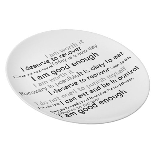 Recovery Plate Eating Disorders (Right Side)