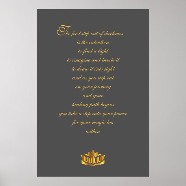 Recovery Poem Art Poster (Front)