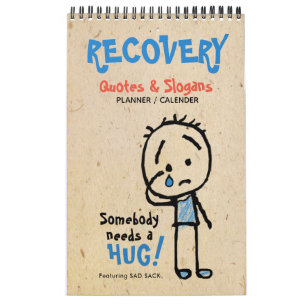 Recovery Quote stick figure Progress Gift Planner Calendar