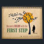 Recovery Quotes, Inspirational Slogans, 12 Steps Calendar<br><div class="desc">Recovery Quotes, Inspirational Slogans, 12 Steps The 12-month Calendar is a Collection of 12 Recovery Quotes featuring black silhouettes against a bright orange/red sun. The twelve inspirational & motivational slogans include: "Recovery begins with the First Step", "Keep it Simple", "One Day at a Time", "It's just a Stumble in the...</div>