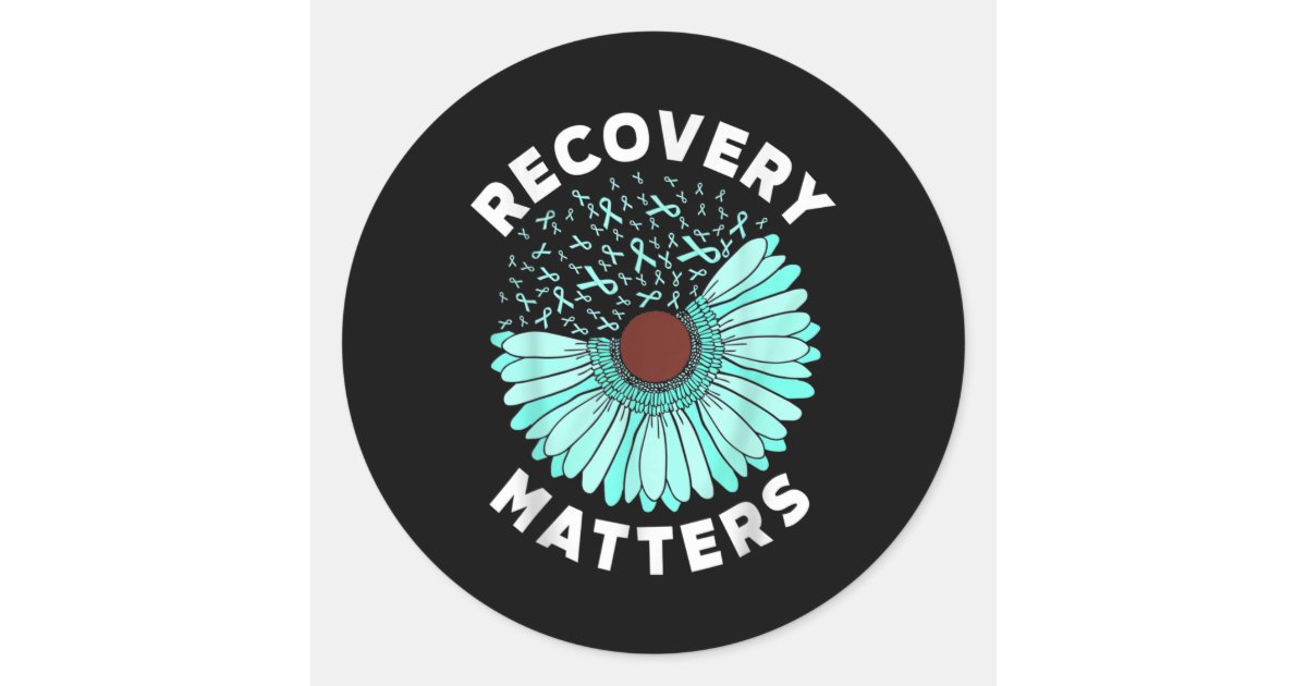 Recovery S Alcohol Drug Awareness Addiction Ribbon Classic Round ...