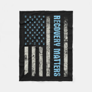 Recovery S - Sobriety Anniversary Sober Aa Na Fleece Blanket