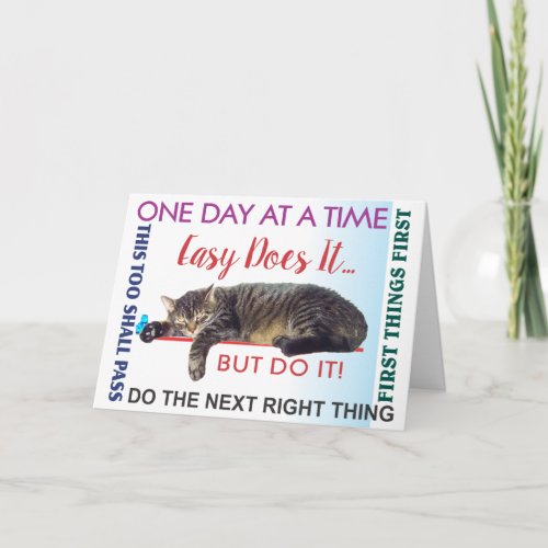 recovery slogans greeting card