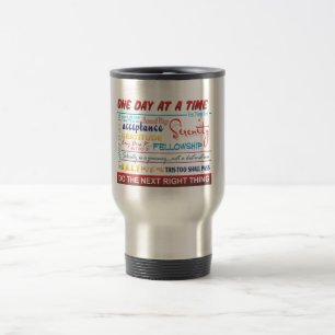 recovery slogans travel mug