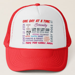 recovery slogans trucker hat