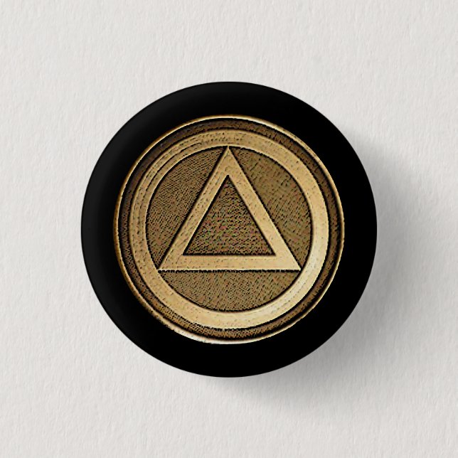 Recovery Sobriety Sober Button Pin (Front)