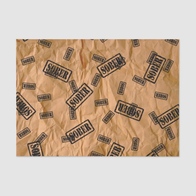 Recovery Sobriety Sober Tissue Paper (Front)