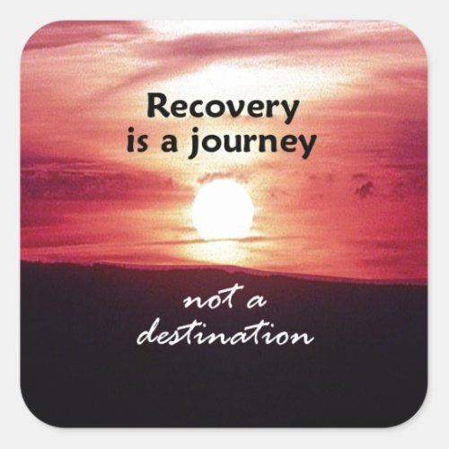 Recovery Square Sticker