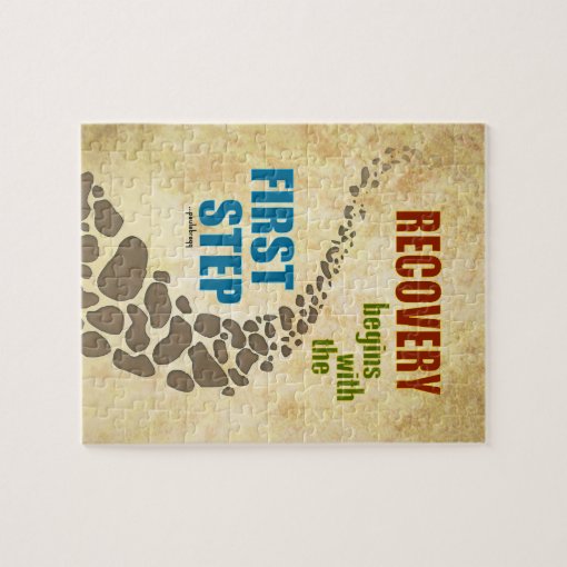 Recovery, the First Step (12 step, drug free) Jigsaw Puzzle Zazzle
