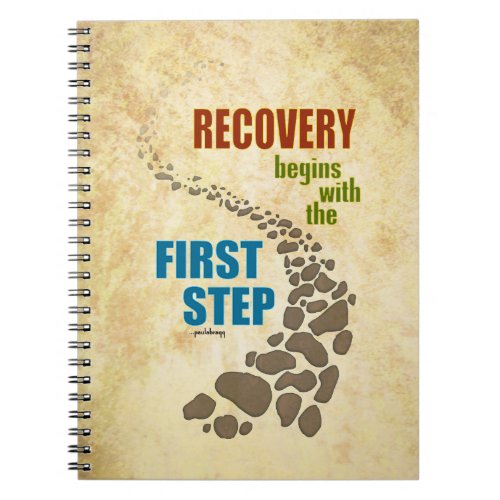 Recovery the First Step 12 step drug free Notebook