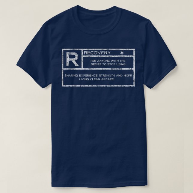 RecoverySobriety Anniversary Sober AA NA  T-Shirt (Design Front)