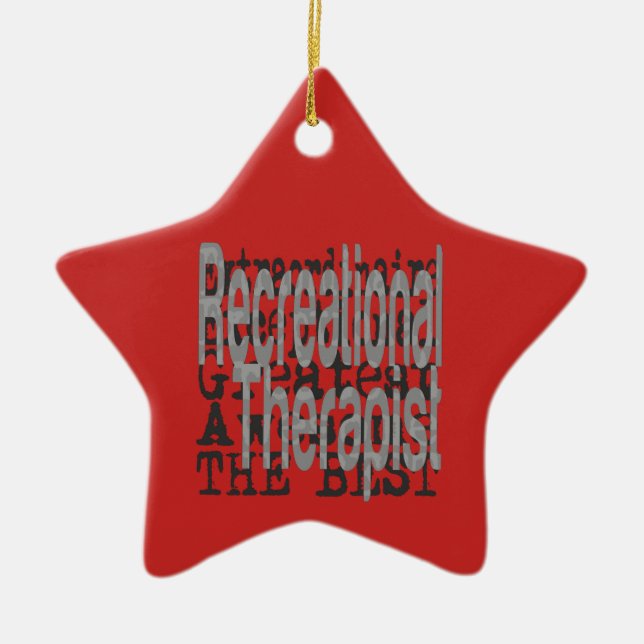 Recreational Therapist Extraordinaire Ceramic Ornament (Front)