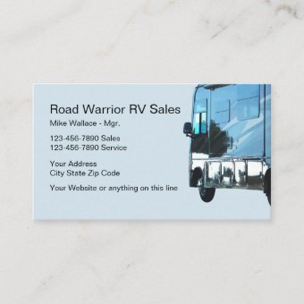 Recreational Vehicles Business Card | Zazzle