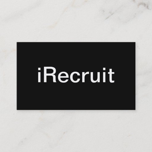 Customizable Recruiter Business Card