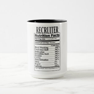 Recruiter Nutrition Facts Mug