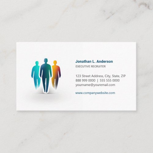 Recruiting Agency Head Hunting Job Recruiter Business Card