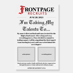Recruiting Announcement Foam Board
