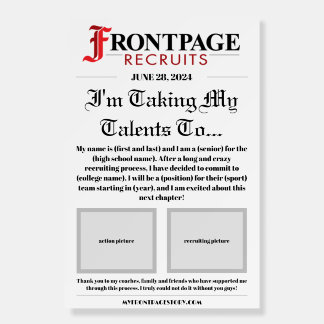 Recruiting Announcement Foam Board