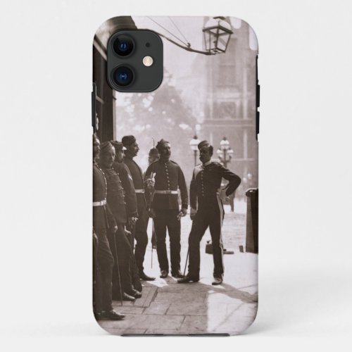 Recruiting Sergeants at Westminster 1876_77 wood iPhone 11 Case