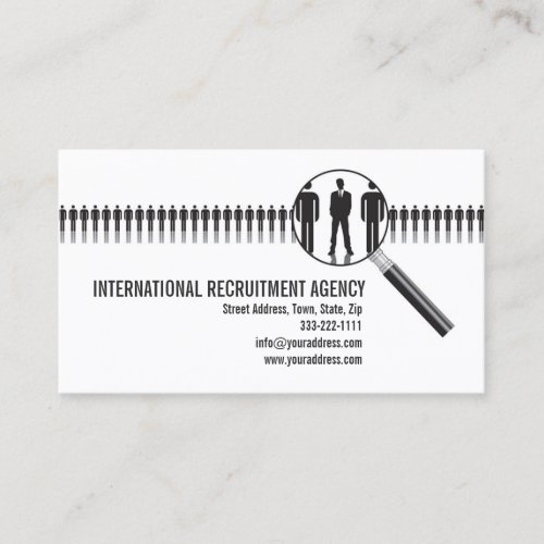 Recruitment Agency Consultation Business Card