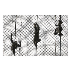 recruits completing an obstacle photo print