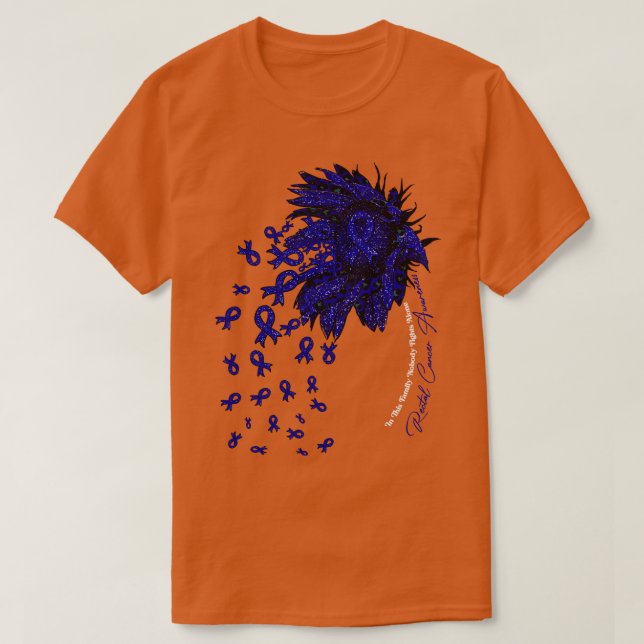 Rectal Awareness sunflower nobody fights alone T-Shirt (Design Front)