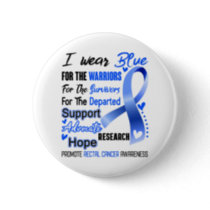 Rectal Cancer Awareness Month Ribbon Gifts Button