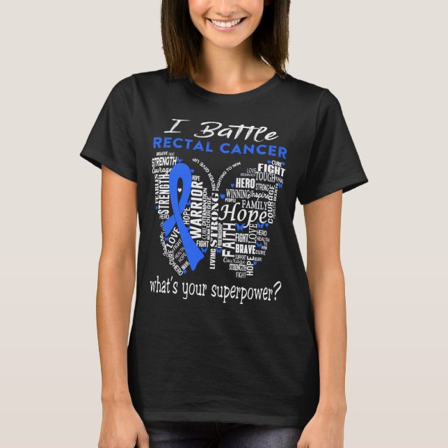 Rectal Cancer Awareness Month Ribbon Gifts T-Shirt (Front)