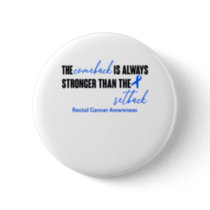 Rectal Cancer Awareness Ribbon Support Gifts Button