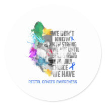 Rectal Cancer Awareness Ribbon Support Gifts Classic Round Sticker