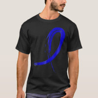 Rectal Cancer Blue Graffiti Ribbon