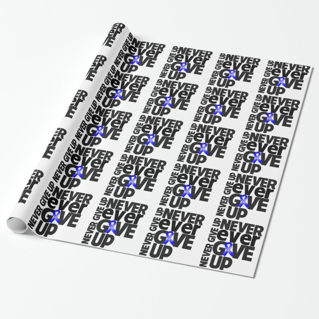 Rectal Cancer Never Ever Give Up Wrapping Paper (Unrolled)