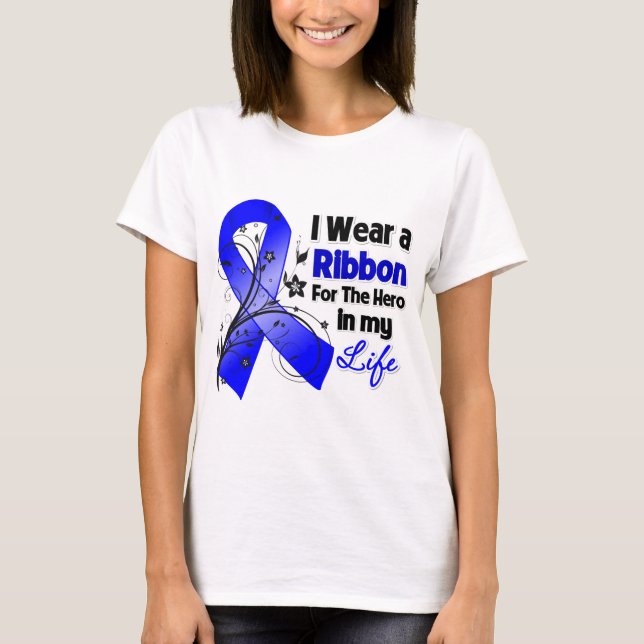Rectal Cancer Ribbon Hero in My Life 2 T-Shirt (Front)