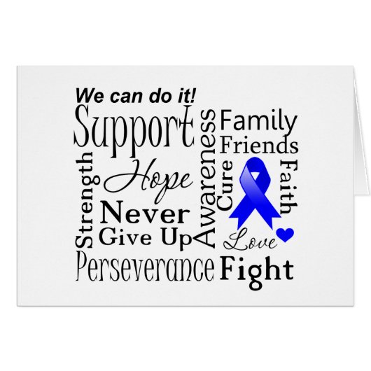 Rectal Cancer Supportive Words Cards (Front Horizontal)