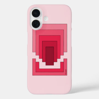 Rectangle Abstract in Red iPhone 16 Case